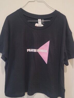 NWT Pilates Human Crop Top Black Size 2XL